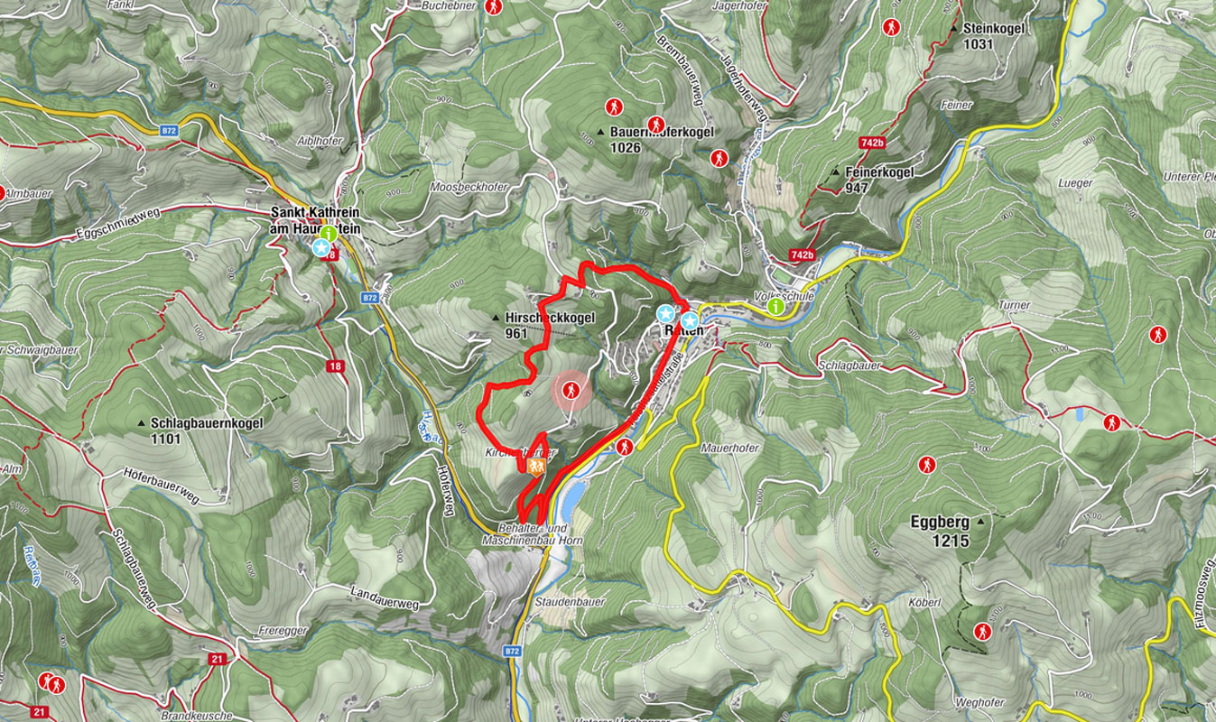 Ein weiteres praktisches Karten-Tool zeigt den Verlauf des Mondwegs und wichtige Punkte entlang der Strecke